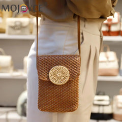 Straw Woven Shoulder Bag for Summer Beach Holiday