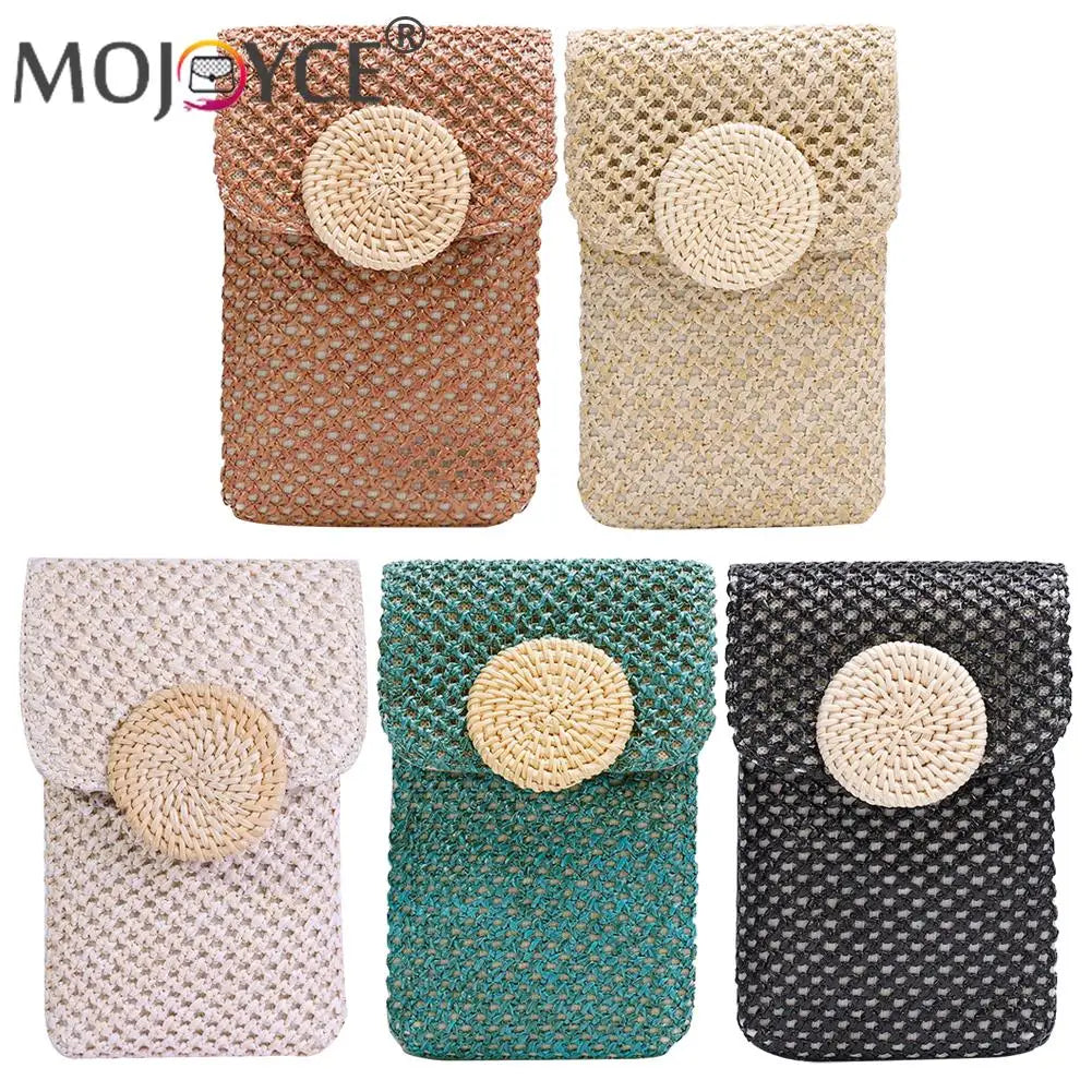 Straw Woven Shoulder Bag for Summer Beach Holiday