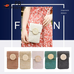 Women Straw Woven Shoulder Bag Summer Beach Holiday Girls Casual Travel Handbag