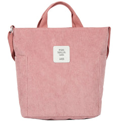 Striped Corduroy Crossbody & Shoulder Bag Eco Purse Solid Handbags