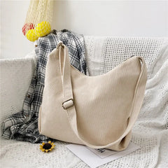 Corduroy Crossbody Bag for College Girls