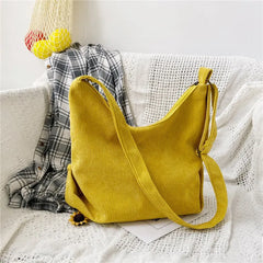 Corduroy Crossbody Bag for College Girls