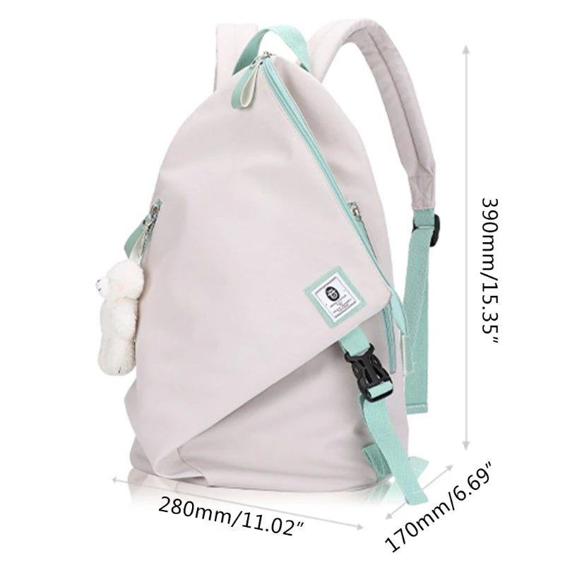 Women Oxford Backpack Purse Large Capacity Shoulder Bag Satchel