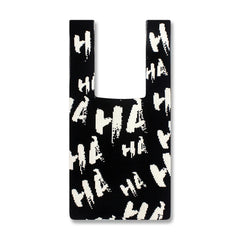 Stylish Crochet Vest Knot Pouch Tote Bag Medium Shopper