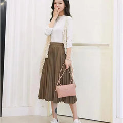 Women Envelope Shoulder Messenger Bag Zipper Pu Leather Casual Square Bag