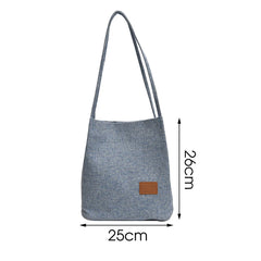 Women Beach Bag Large Capacity Flax Shoulder Tote Casual Shopping Travel