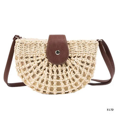 Women Straw Crossbody Bag Rattan Bohemian Clutch Shoulder