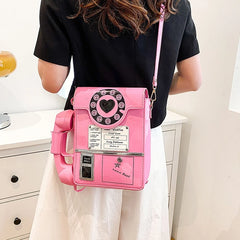 Retro Phone Top-Handle Shoulder Bag