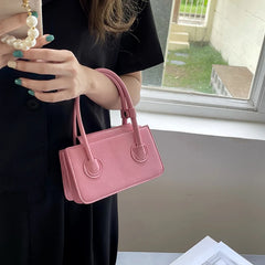 Women Texture Mini Square Handbag Solid All-match Shoulder Bag