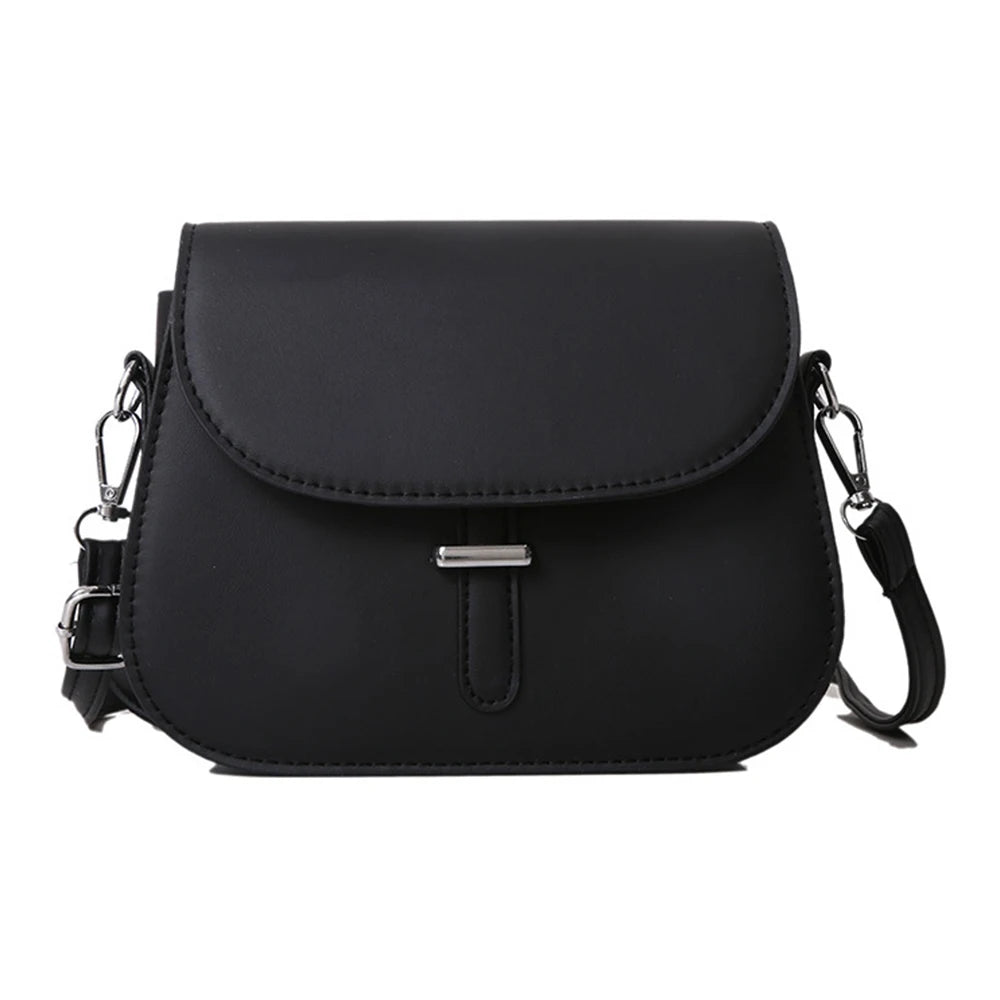 Women Texture Shoulder Bag Semicircle Saddle Crossbody Bags