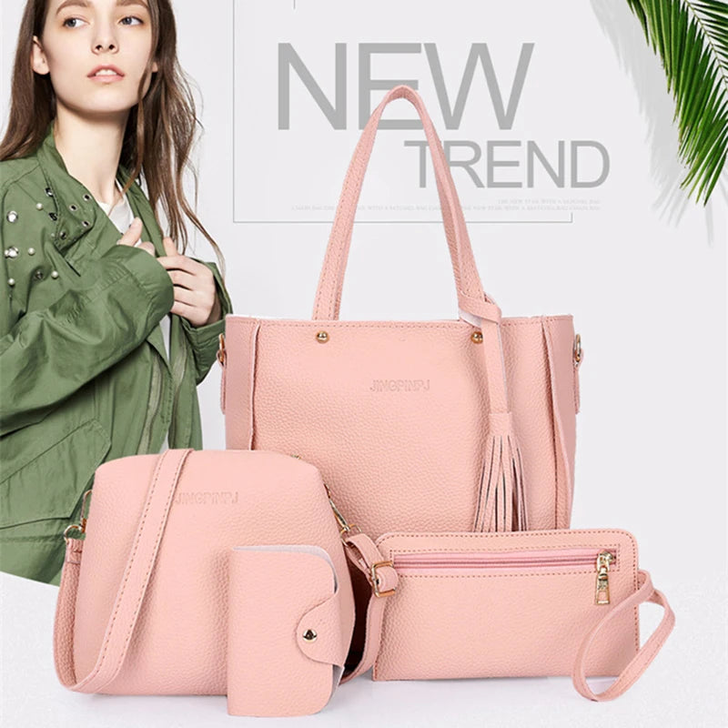 Women Top-Handle Bag Composite Set Messenger Handbag