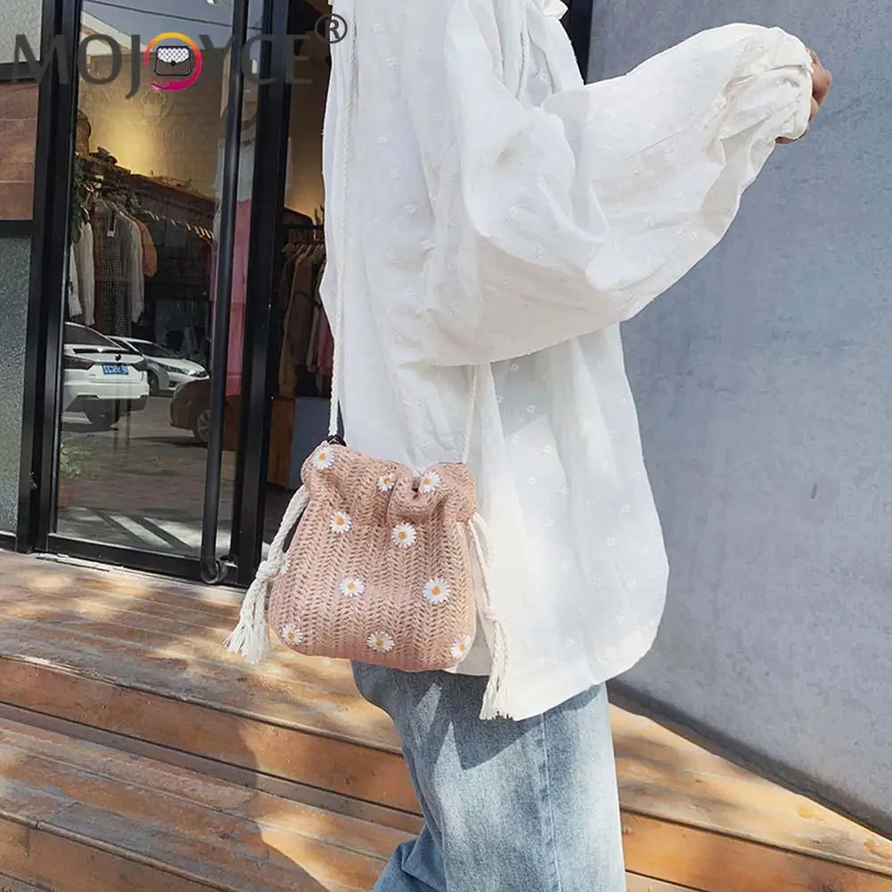 Women Top-Handle Straw Beach Bags for Shopping Travel