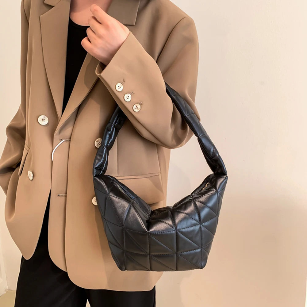 Women Top-handle Bags PU Leather Hobos Shoulder Bag