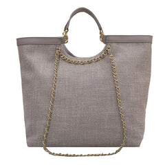 Women Tote Bag Canvas Handbag Chains Shoulder Bags Messenger Bag Shopping Bags