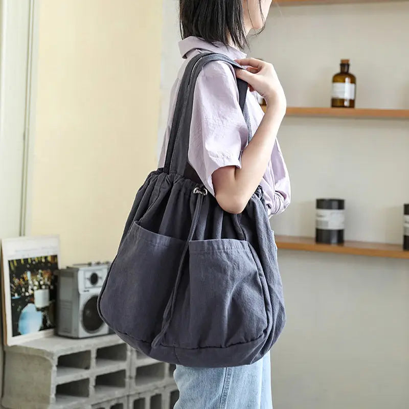 Women Tote Bag Japan Canvas Casual High-Capacity Shoulder Bags Handbags