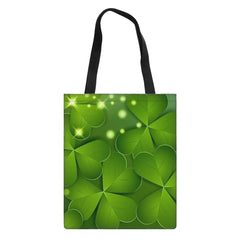 St. Patrick's Clover Print Tote Bag for Women