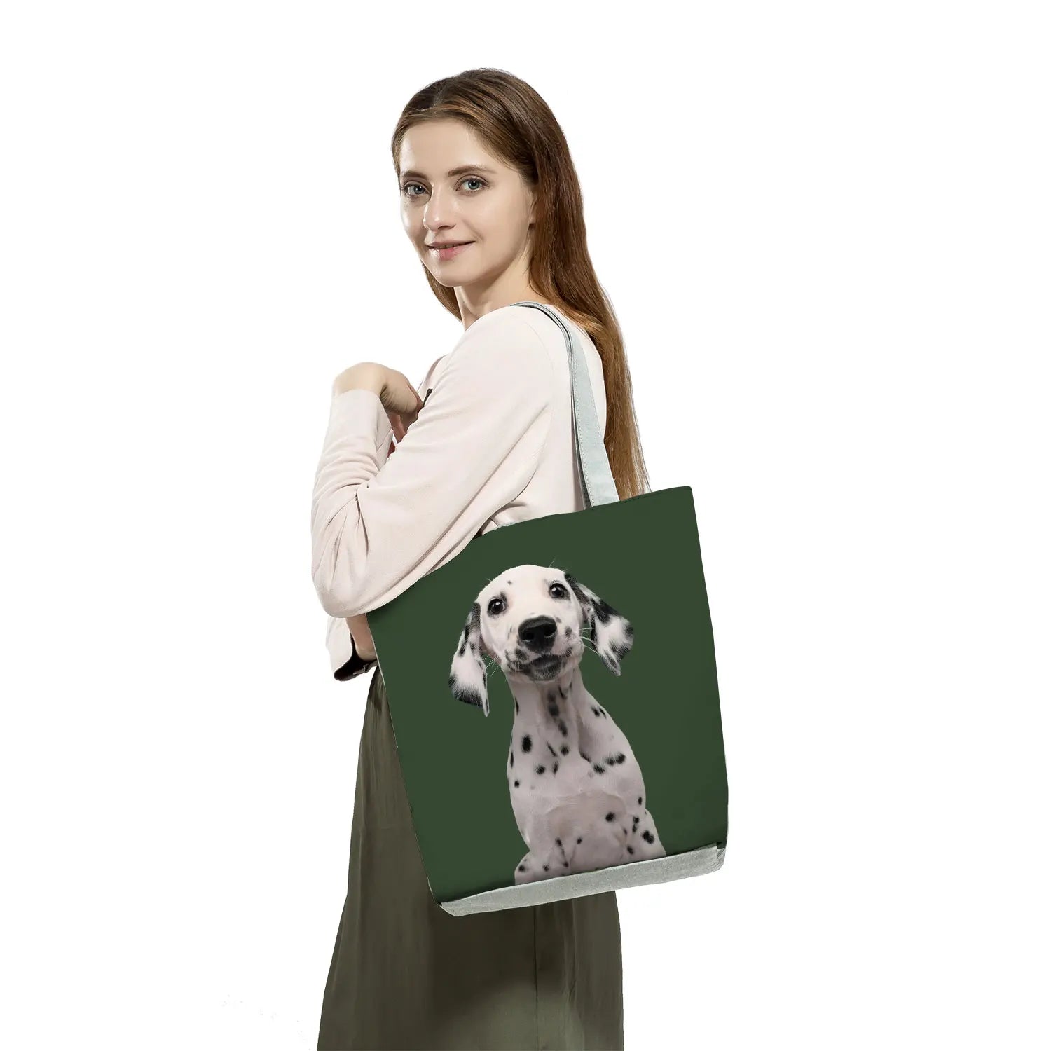 Women Tote Dog Handbags High Capacity Animal Print Shoulder Bag