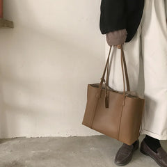Women Tote Handbag PU Shoulder Bag Soft Leather Shopper Bags