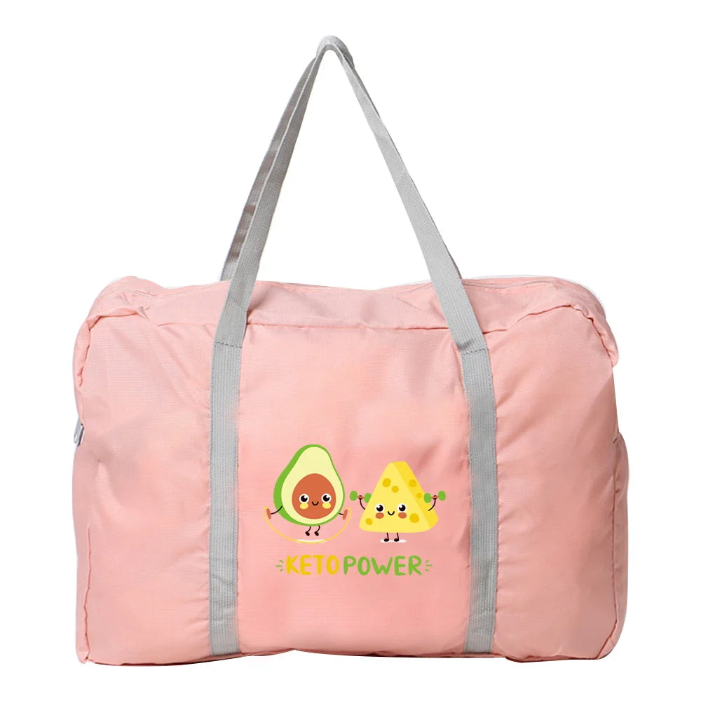 Avocado Printed Tote Bag for Women Travel and Grocery Storage