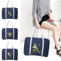 Printed Foldable Duffle Bag Travel Tote Organizer