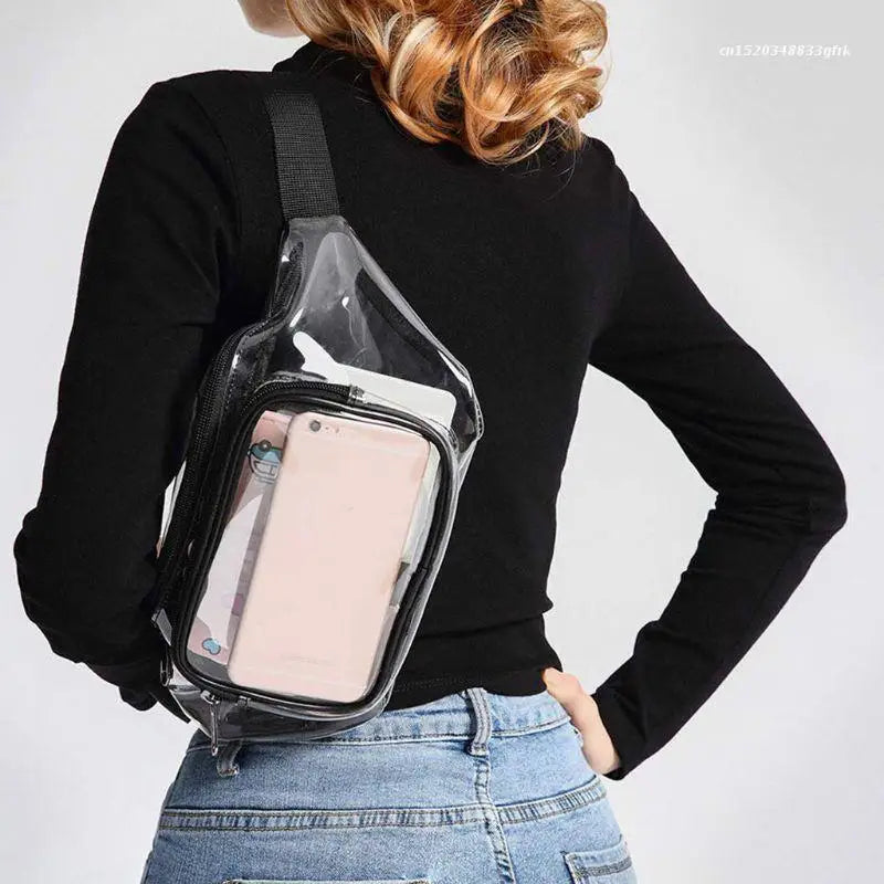 Women Transparent Waist Fanny Pack Belt Bag Travel Hip Bum