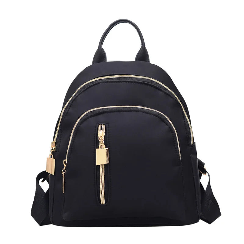 Women Travel Backpack Oxford Cloth Zipper Shoulder Bag Casual Mini Backpacks