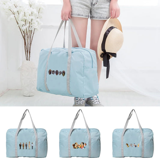 Cartoon Printed Travel Bag Camping Organizer Luggage Duffle Handbags Men