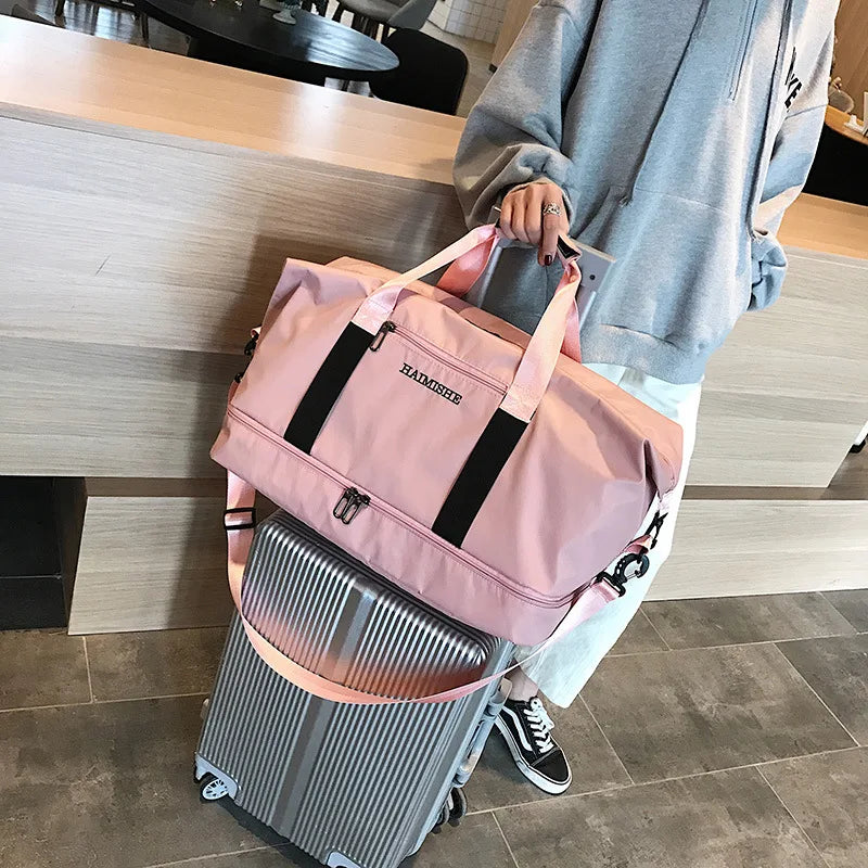 Large Capacity Travel Bag - Wet Dry Separation Gym Duffel Bag