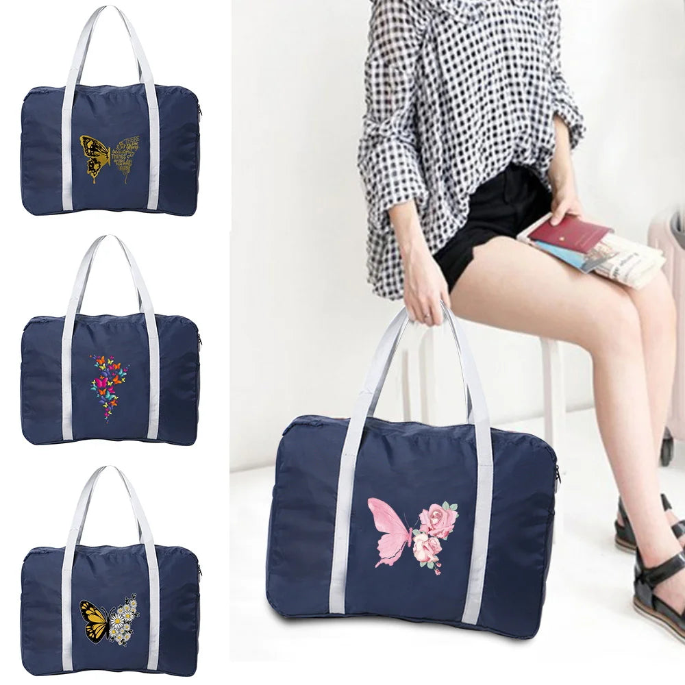 Large Women's Travel Bag Organizer Butterfly Handbags