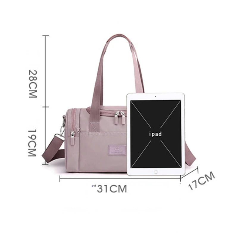Women Travel Multifunction Luggage Handbag Waterproof Crossbody Bag