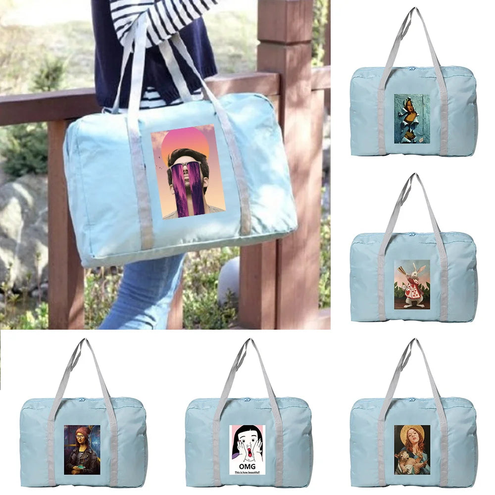 Women Travel Bags Tote Holiday Accessories Funny Print Carry-on Duffle Handbags