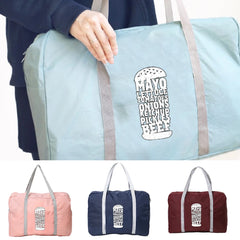 Women Travel Handbag Organizer Foldable Zipper Luggage