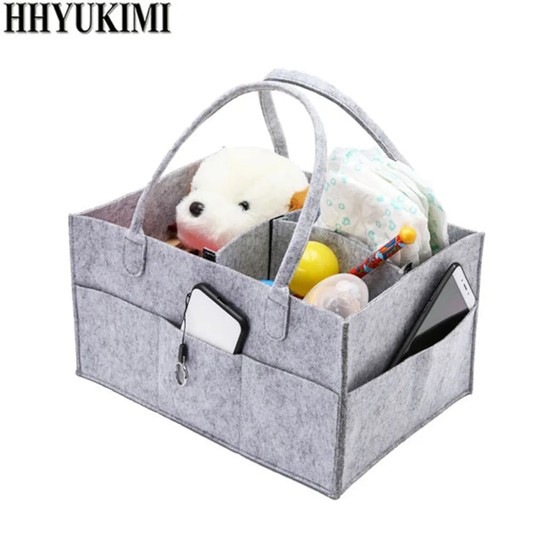 Women Travel Organizer Felt Insert Bag Multi-pockets Diaper Wet Mommy Bag
