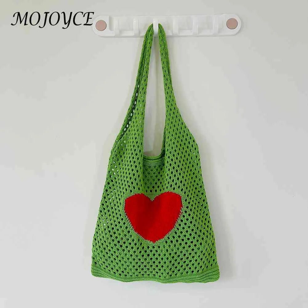 Women Crochet Bag Clutch Knitted Hollow Shoulder Bag