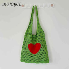 Women Crochet Bag Clutch Knitted Hollow Shoulder Bag