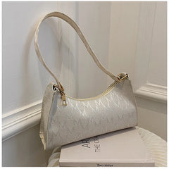 Women Underarm Bag Shoulder Bag Square Shape Short Straps Casual Handbag
