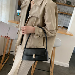 Vintage PU Leather Women Underarm Bag