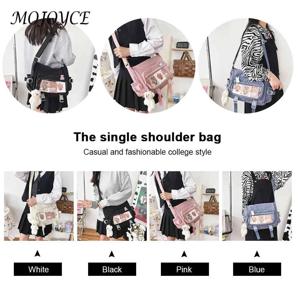 Women Vintage Crossbody Bags Large Capacity College Ladies Crossbody Pouch