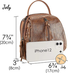Vintage Crossbody Phone Bag for Women, Small Faux Leather Shoulder Handbag