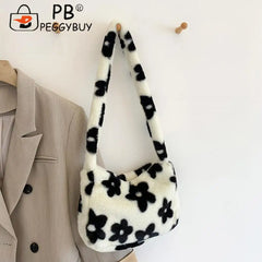 Vintage Flower Printing Shoulder Crossbody Bag for Women