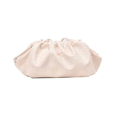 Vintage Handbag Leather Weaving Hobos Retro Cloud Bags For Women