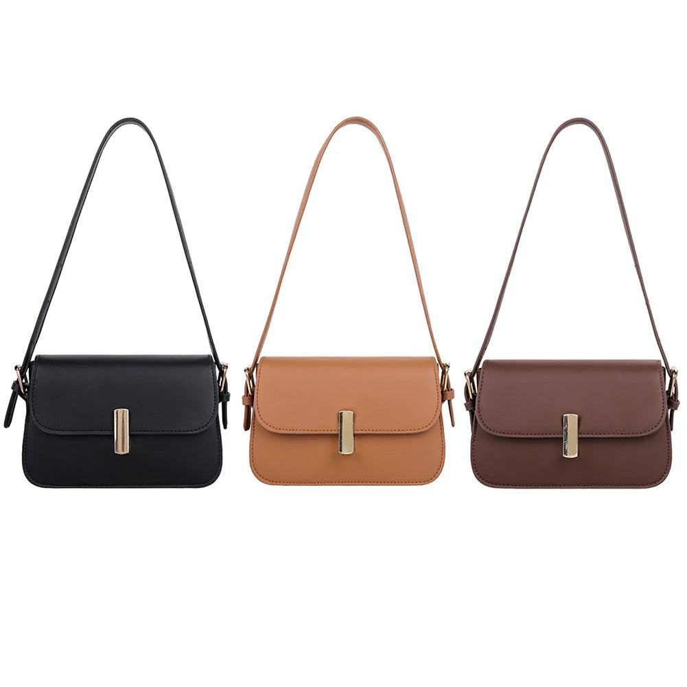 Vintage Leather Shoulder Bag Casual Crossbody Bags