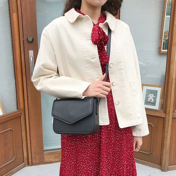 Women Vintage Leather Shoulder Crossbody Bag Lady Casual Purses