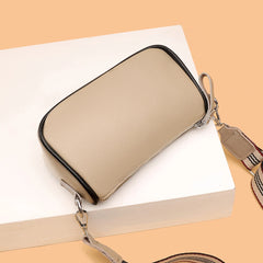 Vintage Messenger Bag Wide Strap Crossbody Soft Texture Handbag