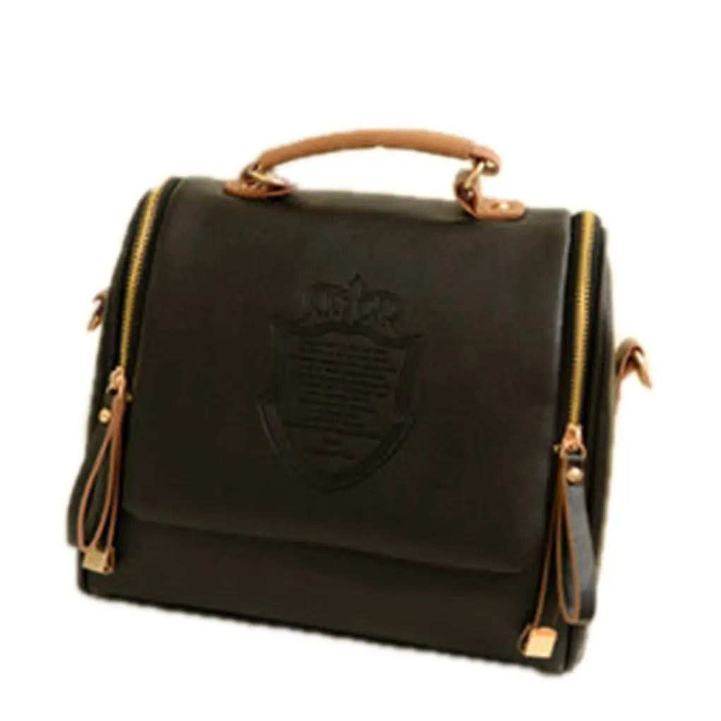 Vintage Printing Crown Shoulder Bag Handbag Inclined Bag