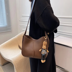 Women Vintage Shoulder Bag with Accessories Casual Hobo for Girl Crossbody Bags