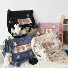 Vintage Shoulder Bag for College Ladies School