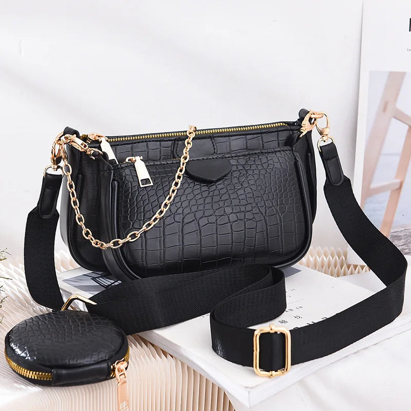Women Waist Bag Fanny Pack Zipper Chest Bag Ladies Wide Strap Money Pouch