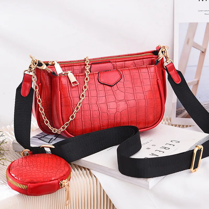 Women Waist Bag Fanny Pack Zipper Chest Bag Ladies Wide Strap Money Pouch