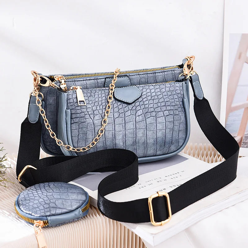 Women Waist Bag Fanny Pack Zipper Chest Bag Ladies Wide Strap Money Pouch